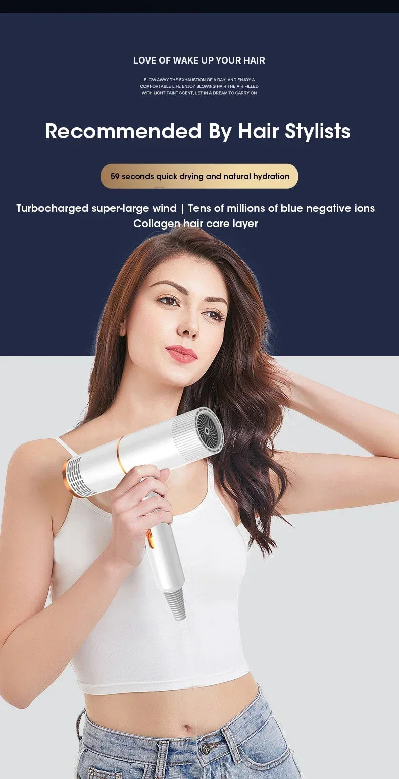 Hair Dryer 110V/220V Professional Powerful Hair Dryer FastHeating Salon Hair Styler Tool High-speed Hair Dryer For HomeDormitory