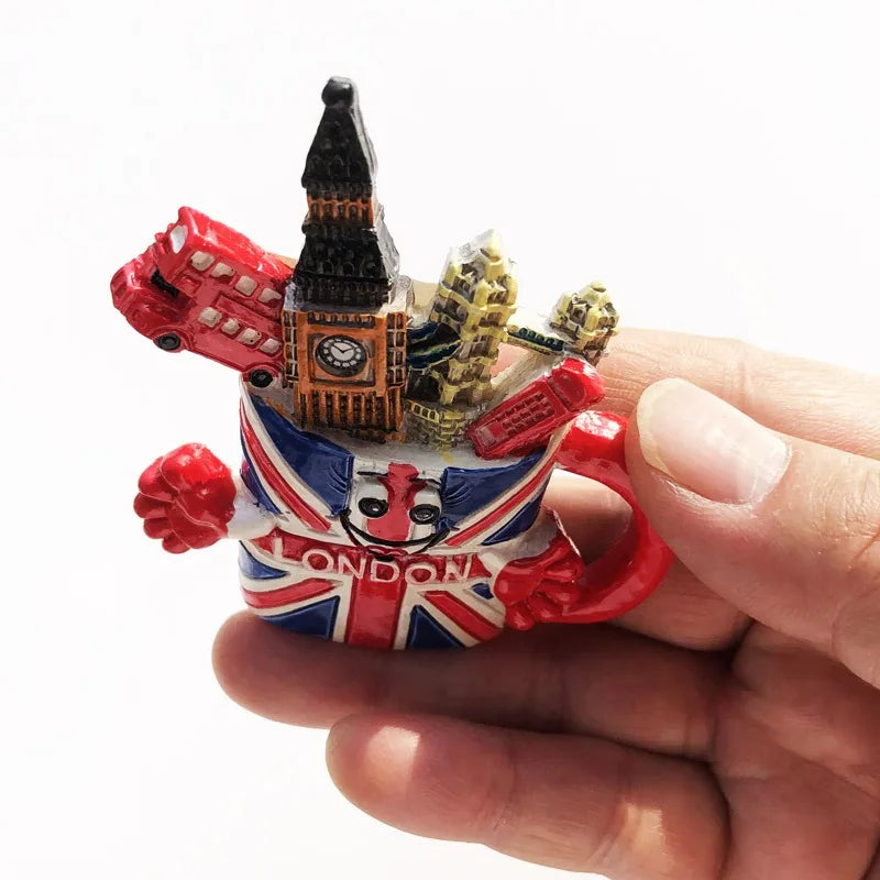 London UK 3D Fridge Magnets Tourism Souvenir Resin Refrigerator Magnets Sticker Collection Handicraft Gift Decoration Articles