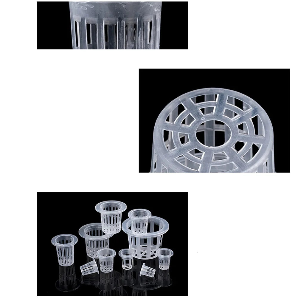Hydroponic Basket 10pcs Plant Containers Grow Pots High Quality Round Shape Heavy Duty Net Cups Indoor and Outdoor Home Supplies