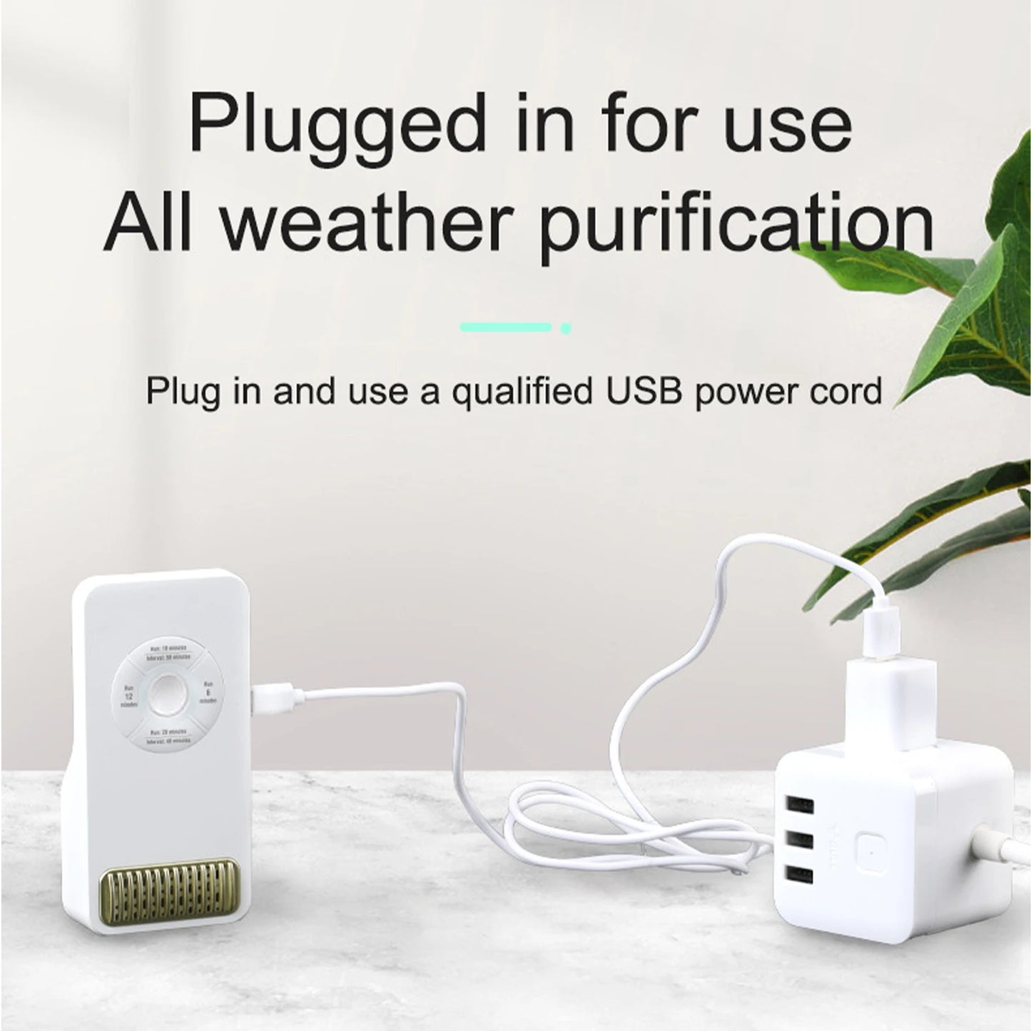 Rechargeable/Plug-In Pet Odor Eliminator,Efficient Litter Box Deodorizer, Timed Smart Air Purifier For Multiple Home Scenarios