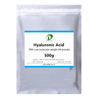 99% Hyaluronic Acid Powder,Low Molecular Weight HA (10KDa─500KDa),Skin Whitening and Moisturizing,Anti-ultraviolet,Anti Wrinkle
