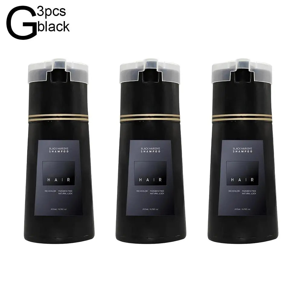 200ML Hair Coloring Shampoo Dye Shampoo For Covering Gray White Shampoo Black Brown Purple Hair Colouring Shampoo Hair Care