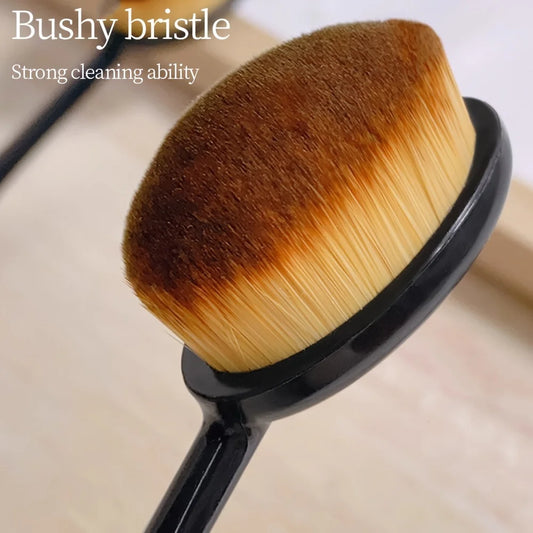 Pet Ear Cleaning Brush with Soft Plastic Bristles – Gentle Paw Cleaner for Dogs and Cats, Comfortable Oval Shaped Handle