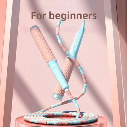 Exam Prep Student Jump Rope – Bamboo Soft Beads Anti-Tangle Design, Ergonomic No-Knot Rope for School Entrance Tests