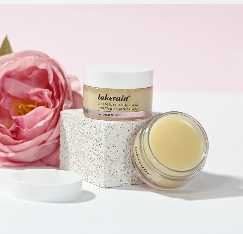 Pro-Collagen Cleansing Balm 3in1 Facial Cleanser For All Skin Types Soften Deep Cleanse Hydrate Makeup Non-greasy Cleansing Balm