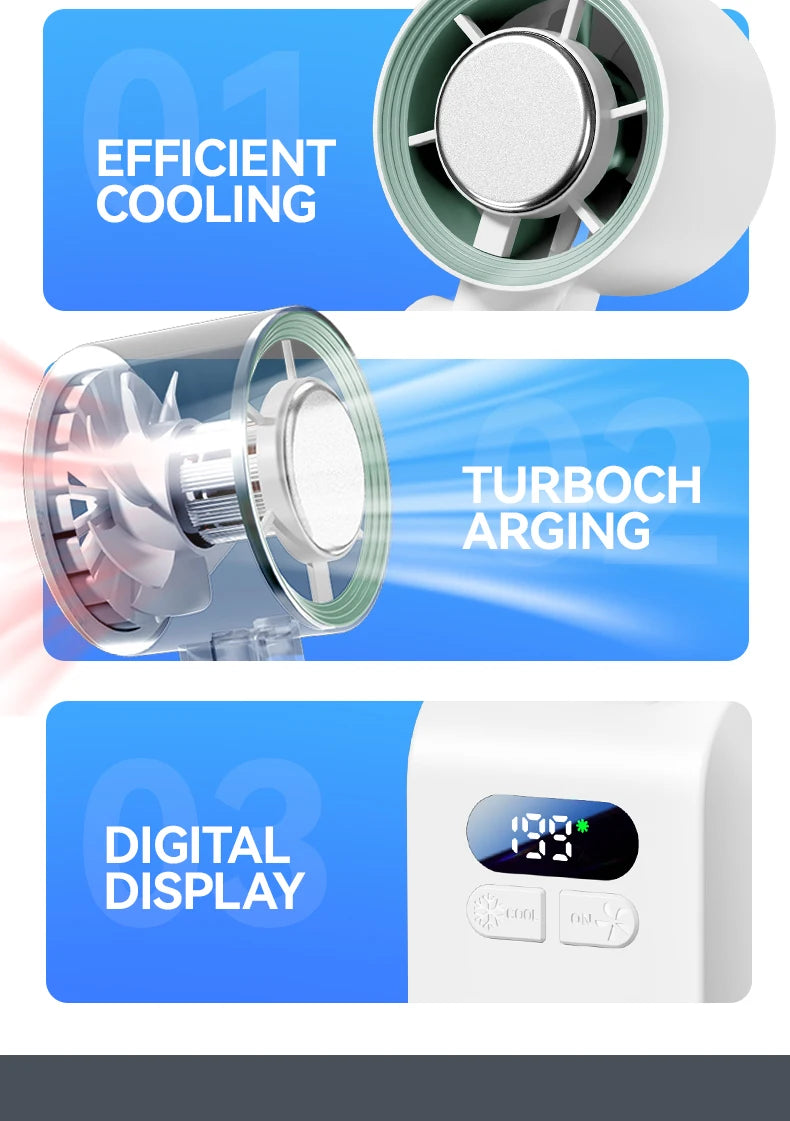 Handheld Fan, Portable Handheld Fan with Ice Function Turbo Powerful Rechargeable Fans  for Outdoor Indoor travel essentials