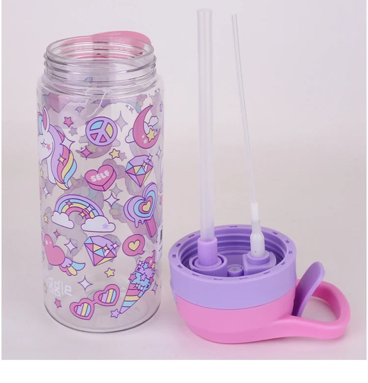 Australian Smiggle Backpack Pink And White Unicorn Student Stationery Backpack Lunch Bag Water Cup Student Gift