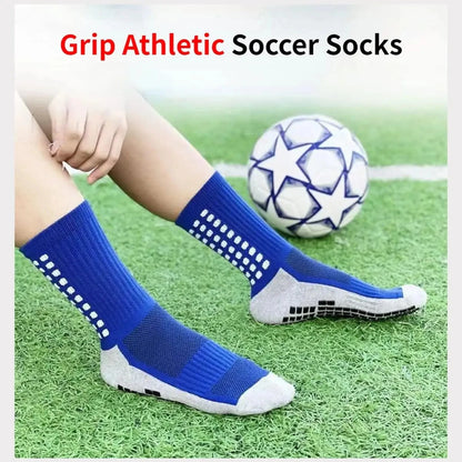 4 Pairs of Sports Socks Breathable Silicone Anti-slip Dot Socks Football Socks Men's Mid-calf Socks Basketball Yoga Socks