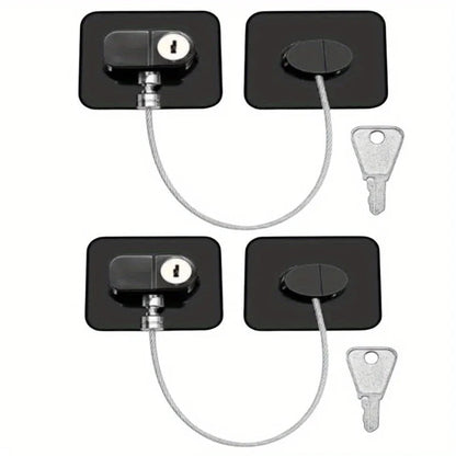 Child Safety Lock Cabinet Refrigerator Door Lock Stainless Steel Cable Protection Children Baby Window Lock Strong Fixation New