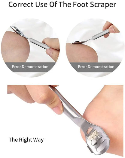 Pedicure knife dead skin planer stainless steel foot planer foot scraper pedicure planer foot skin scraper tool