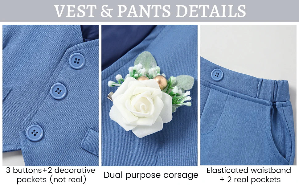 Baby Boy Baptism Outfit Infant First Easter Church Christening Suit Set Toddler Formal Wedding Birthday Party Gift Clothes