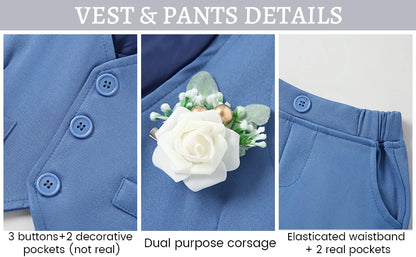 Baby Boy Baptism Outfit Infant First Easter Church Christening Suit Set Toddler Formal Wedding Birthday Party Gift Clothes