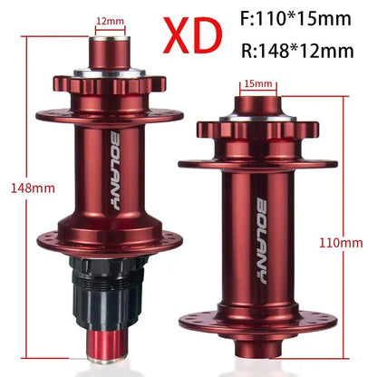 BOLANY Boost Cube Hubs 110x15 148x12 Mountain Bike Hub XD/HG/MS 32 Hole Thru Bicycle Bearing Hubs Bicycle Accessories