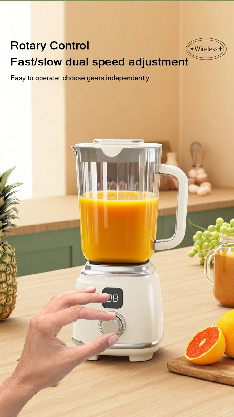 Portable Blender Cup 600ML Mini Juicer Mixer/3000mAh USB Rechargeable/10-Blade Powerful Motor For Smoothies/Vegetables