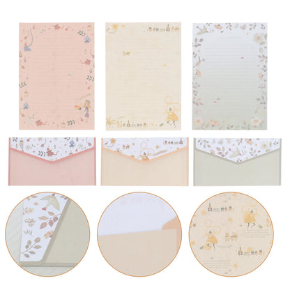 5Pcs Premium Floral Letter Paper Envelopes Set Elegant Stationery Writing Paper For Invitations Calligraphy Printing Products
