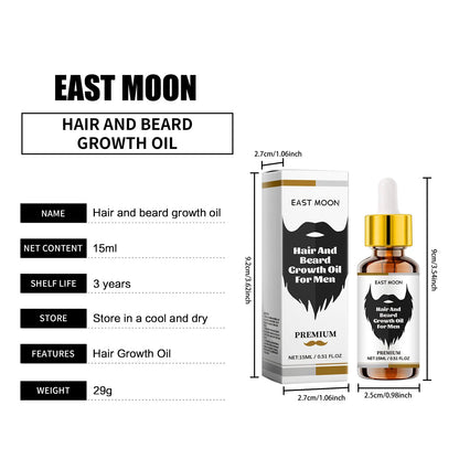 Hair Growth Serum for Men Regrowth Beard Nourish Hair Roots Essence Prevent Thinning Hair Loss Anti Frizz Damaged Massage Liquid