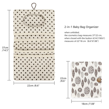 Travel Diaper Bag Diaper Compartment Diaper Organizers Diaper Holder Portable Button Diaper Container Polyester Cotton Baby Stor