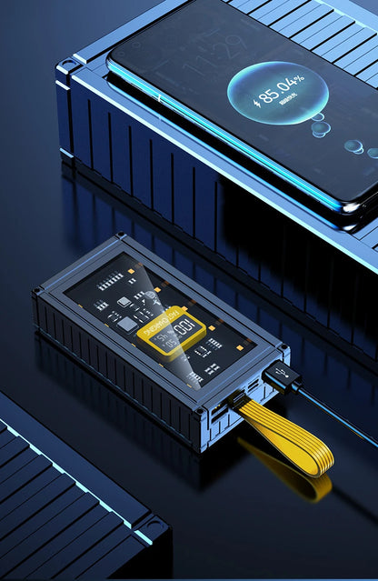 30000mAh 50000mAh 120W Fast Charging Transparent Power Bank 200000mAh Large-capacity Mobile Power Supply BCAK  Mobile Phones