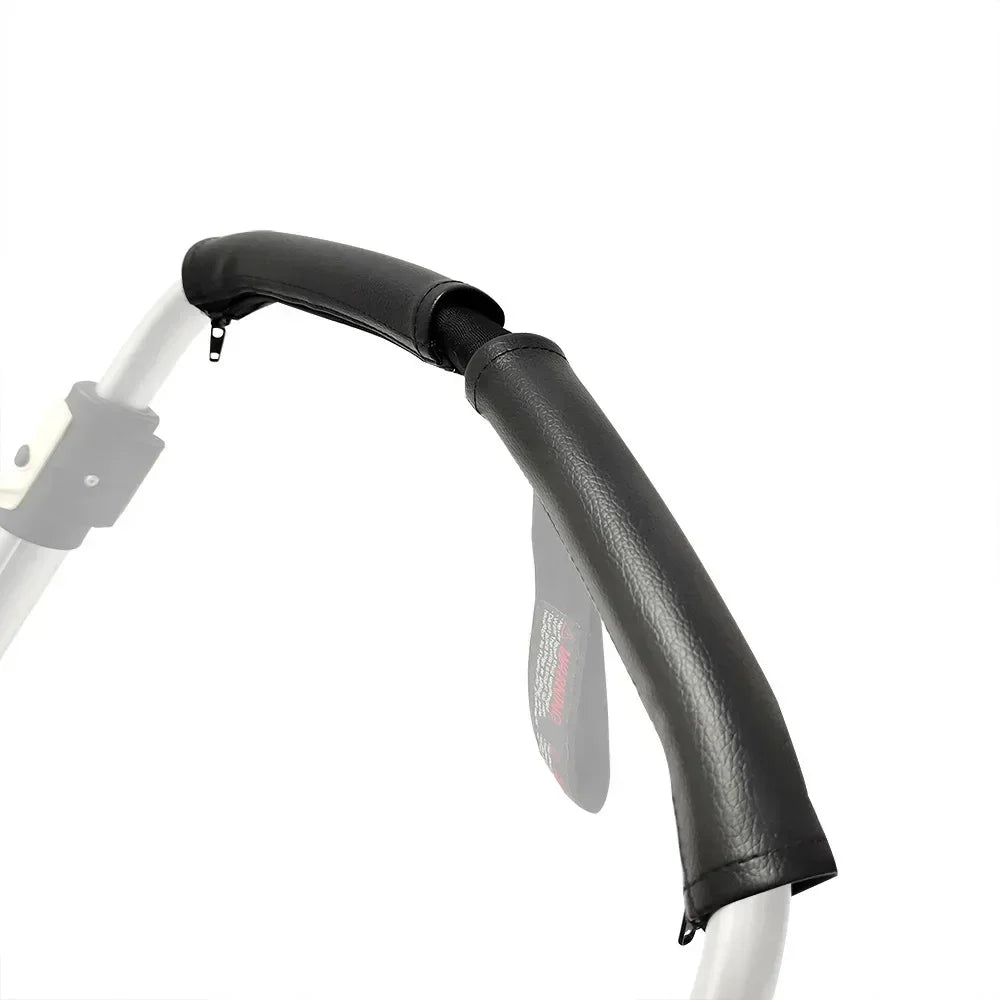 A Pair of Baby Strollers with Universal Handle, Gloves, Armrest Protective Cover, Faux Leather, Foldable and Washable Zipper