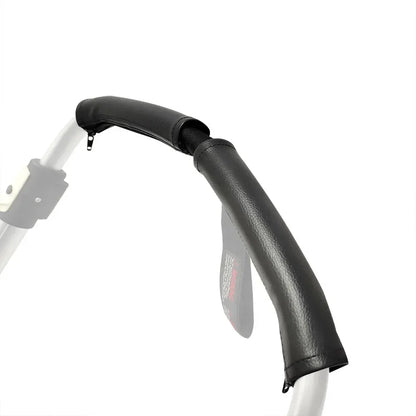 A Pair of Baby Strollers with Universal Handle, Gloves, Armrest Protective Cover, Faux Leather, Foldable and Washable Zipper