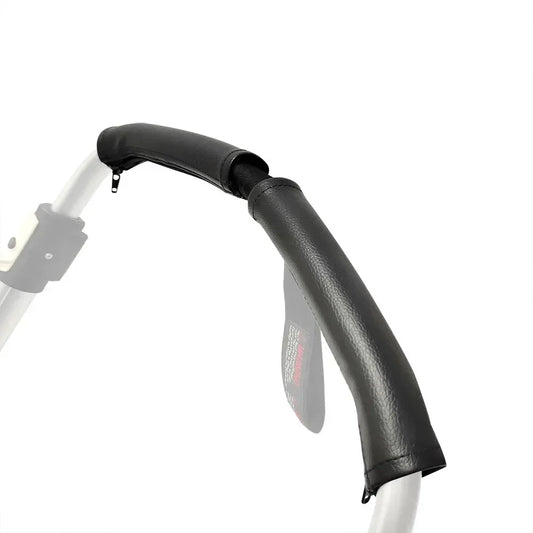 A Pair of Baby Strollers with Universal Handle, Gloves, Armrest Protective Cover, Faux Leather, Foldable and Washable Zipper