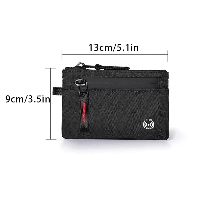 RFID Blocking Anti-Theft Slim Wallet - Compact Card Holder & Coin Purse for Men Women, Travel Essentials, NFC Protection