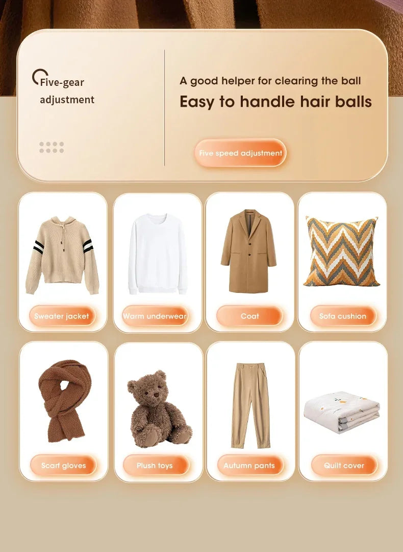 Lint Remover for Clothing Rechargeable Hair Ball Trimmer Fuzz Pellets Clothes Sweater Fabric Shaver Electric Fluff Lint Removers