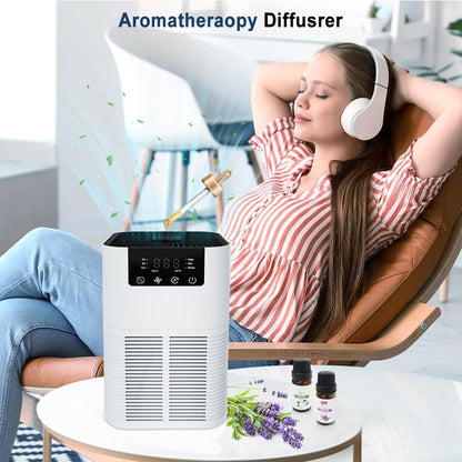 Air Purifier for Home Household Air Purifier Cleaner with Aromatherapy Ions Generator Odor Eliminator HEPA Smoke Air Freshener