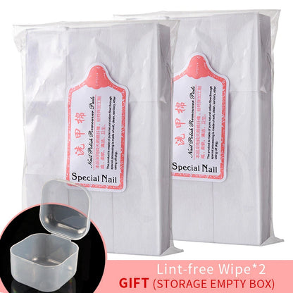 450pcs Lint-Free Nail Polish Remover Wipes Cotton Wipes Manicure Cleaner UV Gel Nail Polish Removal Pads Papers Cleansing Tools