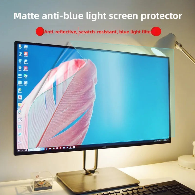 Blue Light Bloing Cuter Screen Protector Anti Reflective Eye Protection Film Desktop 24 Inch Radiation Free Static Absor...