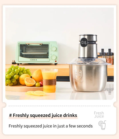 5L Electric Food Chopper Vegetable Chopper Small Food Processor Meat Grinder Mixer Electric Dicer Baby Food Processor