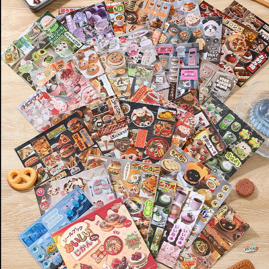 Mr. Paper, Japanese Cuisine Dessert Themed Stickers, Phone Cases, Scrapbooks, Notebooks, Diaries, Decorative Stationery Stickers