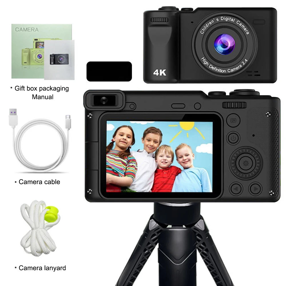 HD 50MP Digital Camera Autofocus Vlogging Camera with 2.4" Large Screen Camcorder Camera For kids Beginner Camera 8x Dual Camera
