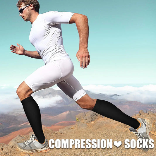 Sports Men Women Nurse Compression Socks 3 Pairs  Women's Calf Stocking Running Calf Elastic Long Compression Socks