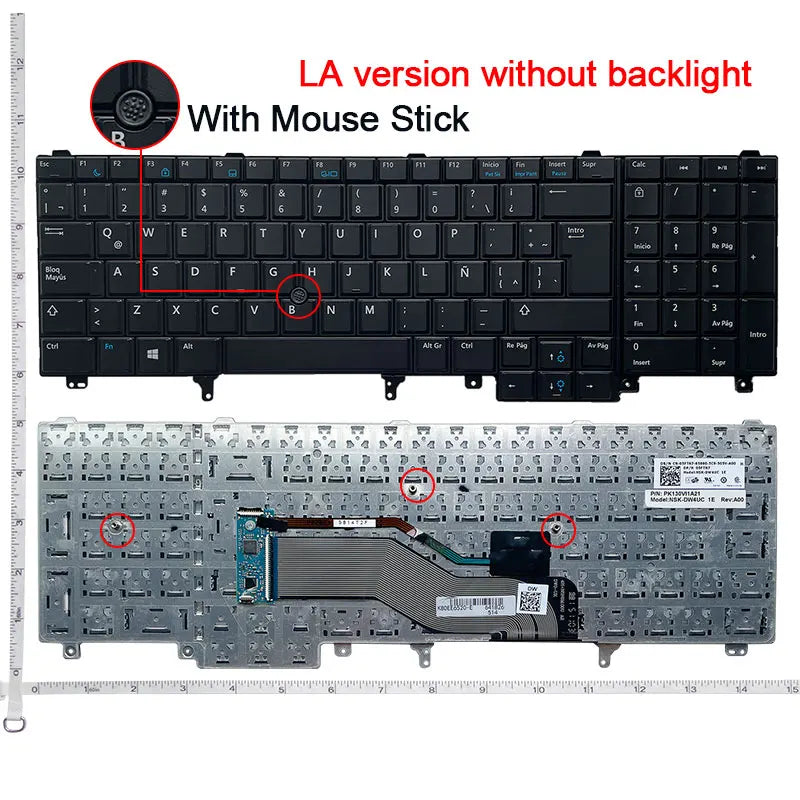 US/RU/LA Laptop Keyboard For Dell Latitude E6520 E5520 E5530 E6530 M4700 M6700 M4600 M6600 M4800 M6800 E6540 P14F P15G P19F P25G