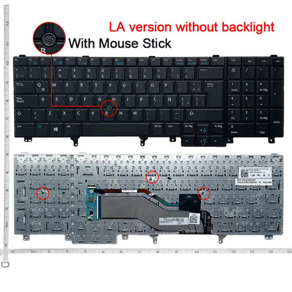 US/RU/LA Laptop Keyboard For Dell Latitude E6520 E5520 E5530 E6530 M4700 M6700 M4600 M6600 M4800 M6800 E6540 P14F P15G P19F P25G