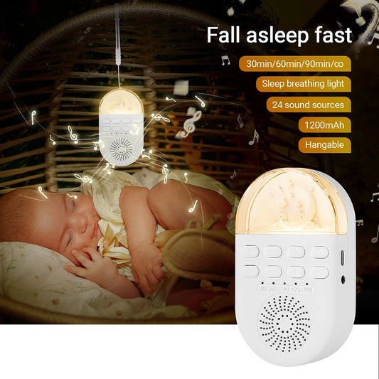Portable White Noise Machine For Sleeping Baby Sleep Aid Noise Machine Kids Sleep Night Light 24 Natural Sounds Baby Sleeper