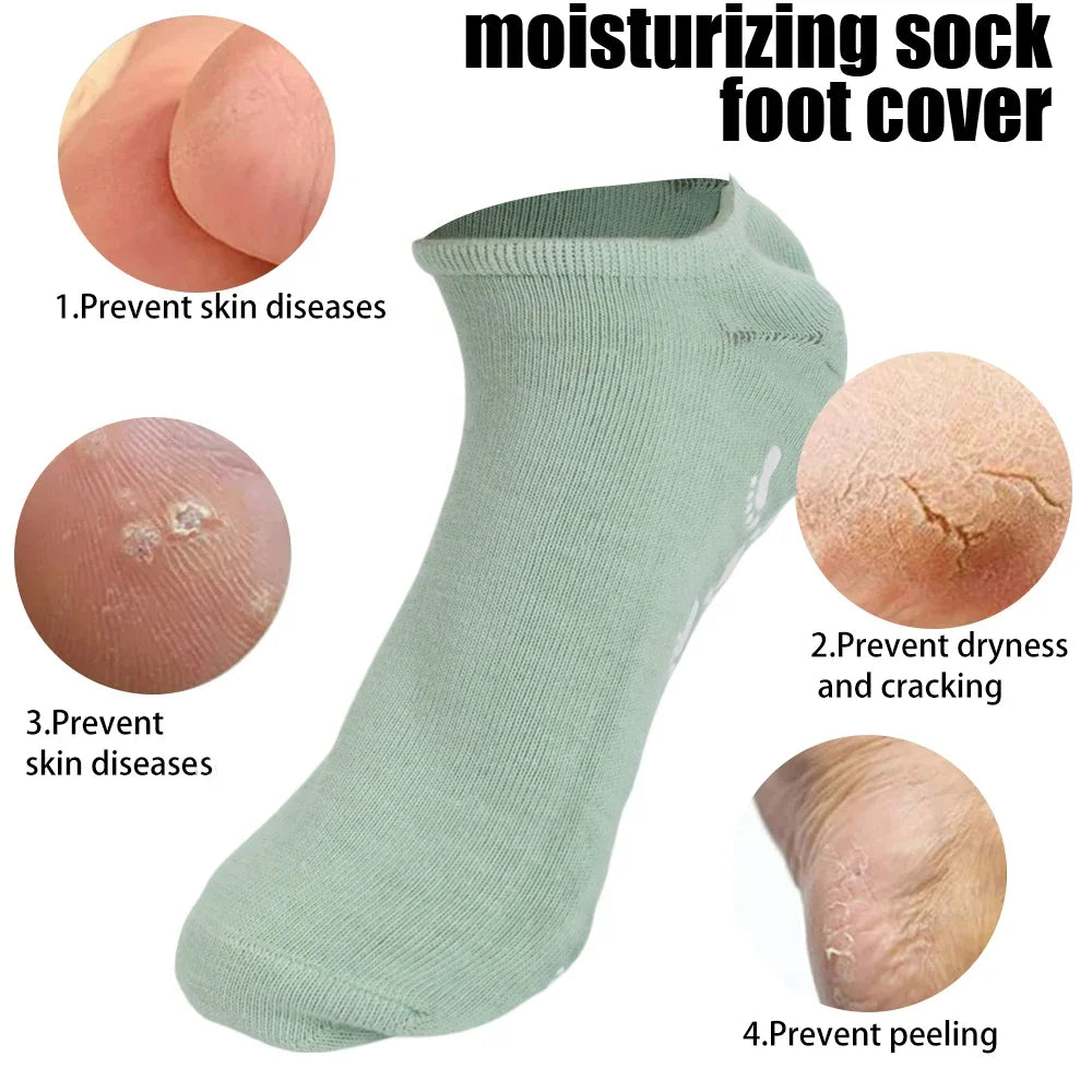 Silicone Moisturizing Mask Socks Reusable Exfoliating Anti Crack Protective Gloves Dry Dead Skin Remover Tools Hand Foot Care
