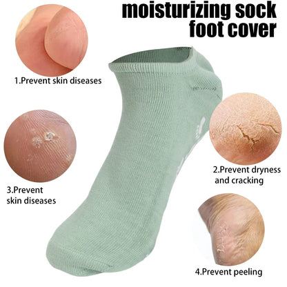 Silicone Moisturizing Mask Socks Reusable Exfoliating Anti Crack Protective Gloves Dry Dead Skin Remover Tools Hand Foot Care