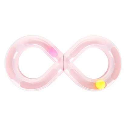 Interactive Cat Toy with S-Shaped Roller Circuit – Rotating Running Balls, Tunnel Design & Turntable Track for Kittens – Fun Pet