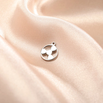 10pcs Stainless Steel Sports Football Charms DIY Bracelet Necklace Jewelry  Handmade Group Gifts Accessories Wholesale