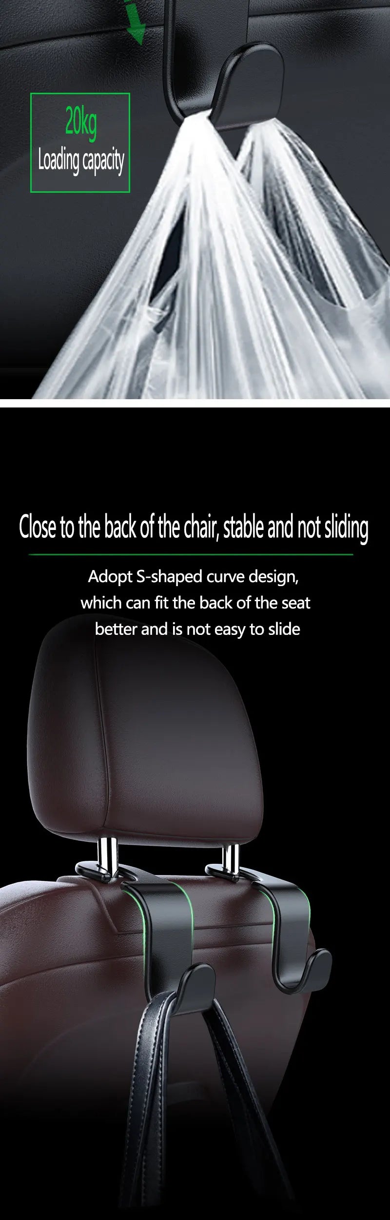 Seat Back Headrest Purse Hanging Hook Car Hanger Storage Baby Accessories Round Head Shape Car Hook