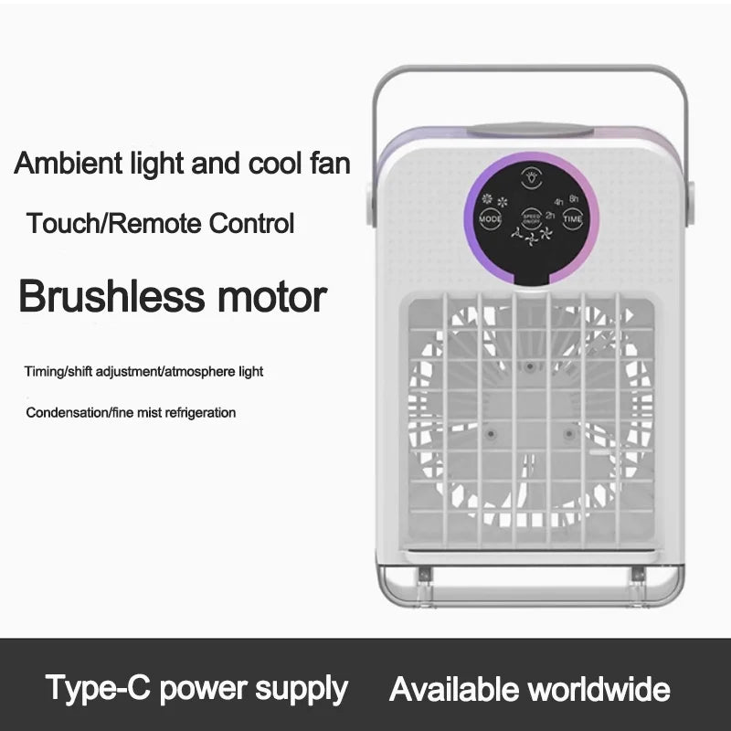 Home desktop air conditioning fan dormitory USB mini electric fan refrigeration air conditioning office small mobile air cooler