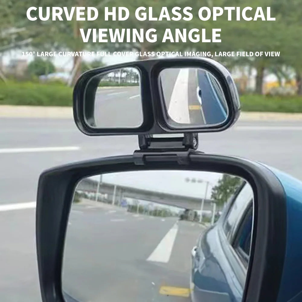 Car Rearview Mirror 360 degrees Adjustable Car Blind Spot Mirror Automotive Wide Angle Convex Mirror Dual Mirror