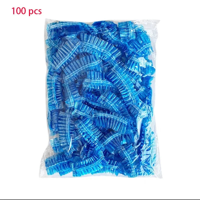 50/500PC Disposable Food Cover bags Elastic Plastic Wrap Food Reusable Dustproof Waterproof Hair Hat Shower Bowl Cap Fresh cover