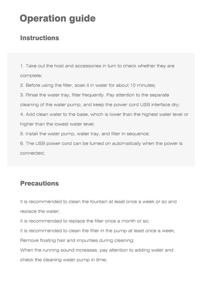 2L Cat Water Fountain Auto Filter USB Electric Mute Drinker Bowl Recirculate Filtring Drinker for Cats Dog Pet Water Dispenser