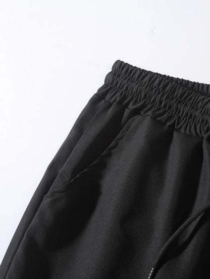 Joggers' Sports Pants, Men's Pants, Track And Field Sports Casual Solid-color Patchwork Pants, Slightly Elastic Trendy Pants