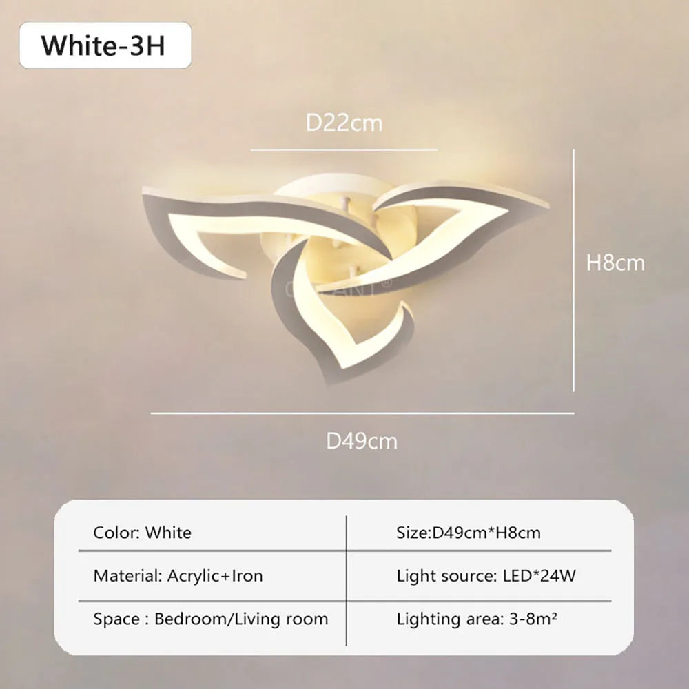 Modern Led Ceiling Light With Creative Petal Design For Decorating Living Rooms Bedrooms Entrances Corridors Balconies Lighting