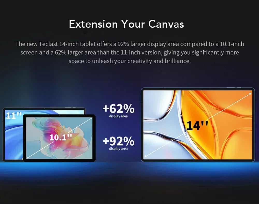 Teclast T70 Tablet MTK G99 Octa-Core 14inch FHD IPS Display 8GB RAM 256GB ROM Android 14 WIFI5G 10000mAh 13MP+8MP 4G Dual SIM