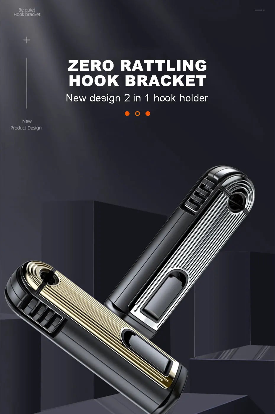 SEAMETAL 2 in 1 Car Seat Back Hook with Phone Holder Stable Headrest Hanging Hook Anti Slip Silicone Pad Hidden Rear Row Hanger